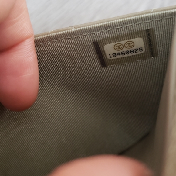***SOLD****100% Authentic Chanel WOC Lambskin Beige/light tan colour w/silver hw - Picture 15 of 16